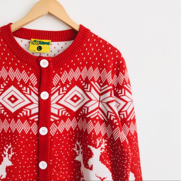 Tipsy Elves Reindeer Double Date Cardigan - Picture 2 of 7